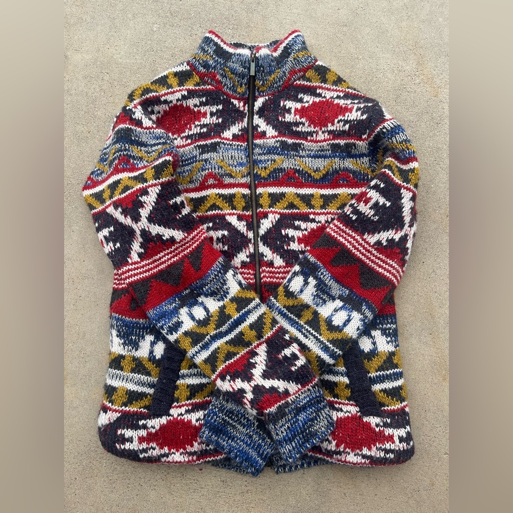 Vintage aztez Double layer Full Zip